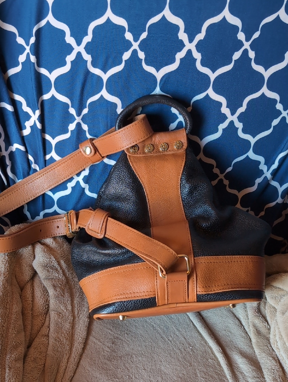 Valentino Pebbled  Leather Slingback Convertible Shoulder Bag